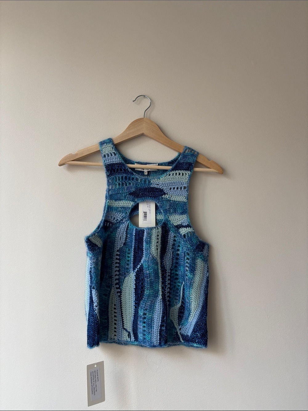 Sea New York Otto Hand Crochet Tank Top Blue Small - Picture 2 of 10